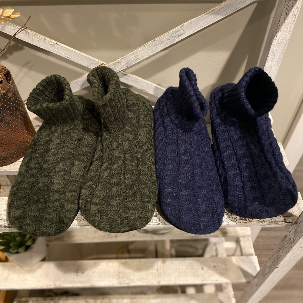 Cable Knit House Slippers